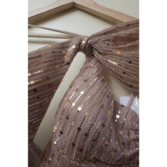 Modessa Couture Long Designer Evening Dress Size 6 Embellished Pink Dress - Picture 5 of 7